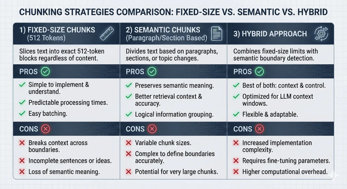 Comparison of document chunking strategies for RAG systems